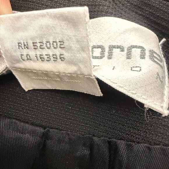 Liz Claiborne Collection UNIQUE Scalloped Collar Black Blazer Sz 14 - Picture 7 of 7